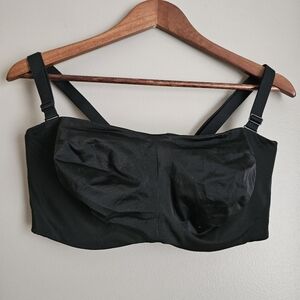 Cacique Black Lightly Lined Seamless Comfort Underwire Balconette Bra Size 38G